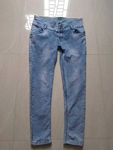 4 Items Jeans Girls&#39; Striped Denim Joggers✨️