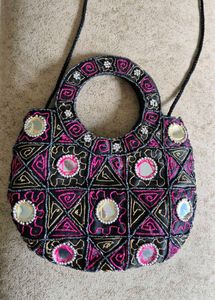 Beautiful Mirror Work Bag