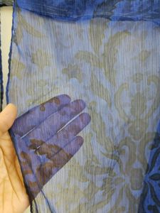 Blue Printed Stole