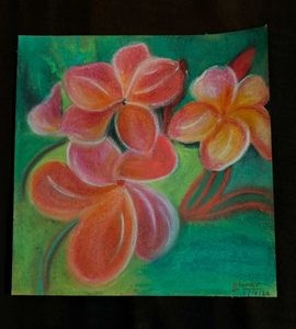 Soft Pastel Drawing Of Flowers 🌺