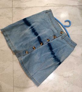 Blue Mini Skirt