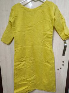 Yellow Cotton Kurta