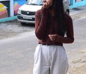 Brown knit Button-Down Crop Top