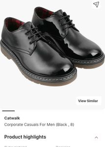 Trendy Unisex Black shiny Shoes ( Limited Edition)
