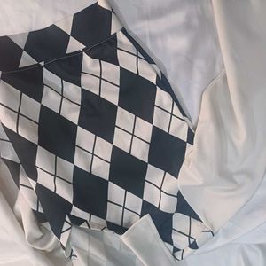 Argyle Crop Top with Collar💕✨️🫧