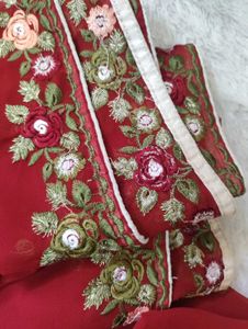 BEAUTIFUL RUST RED SAREE 🌹