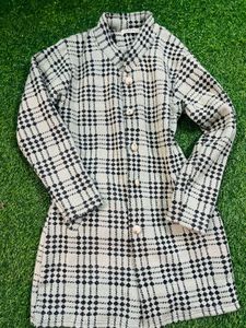 Stylish Plaid Coat unused