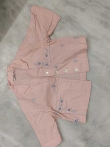 Crop Embroidered Shirt For Women