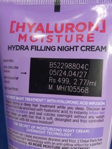 Loreal Paris Hydra Filling hair Night Cream