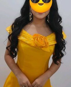 Elegant Yellow Ethnic Gown