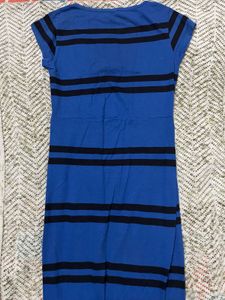 Blue &amp; Black Striped Bodycon Dress
