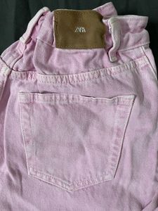Zara Pink Denim Jeans