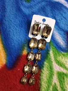 Elegant Golden Drop Earring With Free Gift Jhumka