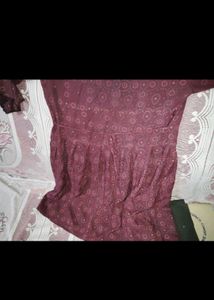 cords set Maroon Dress with Subtle Details