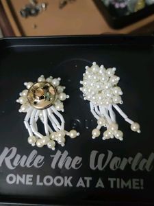 White Pearl Earrings
