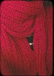 Mikasa scarf red Knit Muffler