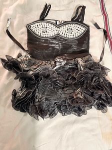 Unique Beaded & Ruffled Party Top