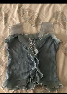 Cute Ruffle Trim Top