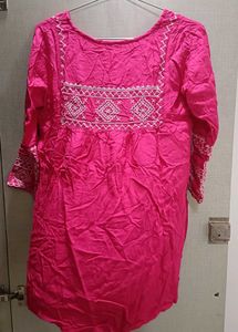 Pink Thread Work Tunic Top