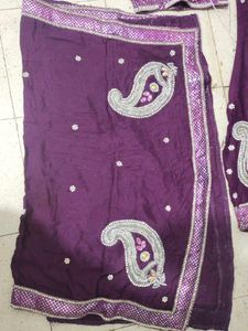Purple Embellished Lehenga