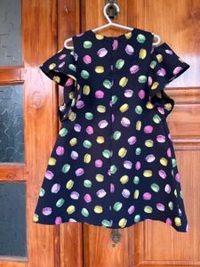 Cute Macaron Print Dress