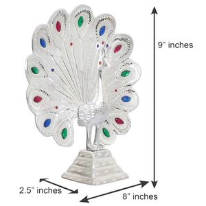 🦚Premium Aluminium Meenakari Peacock Figurine