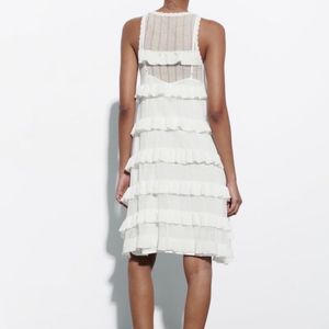 Zara Limited Edition Celeb Style Frill Mini Dress