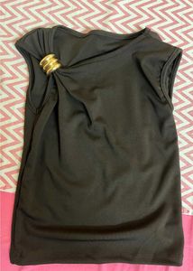 Chic Brown One-Shoulder Top