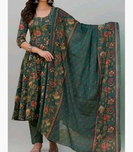 FABNEX Cotton Blend Women Kurta Set
