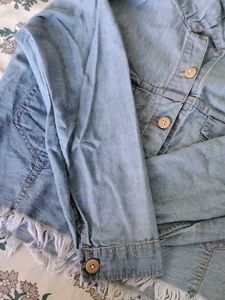 Denim Fringe Jacket