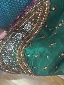 Embroidered Green Top