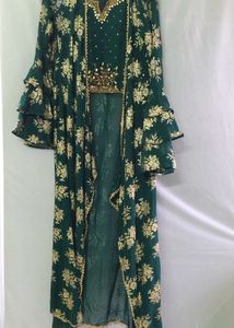 Sharara Set With Shrug And Plazzo