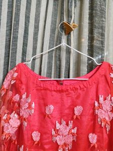 boat neck heavy work kurta