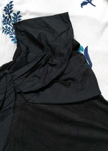 Women Black Cross-Knot V-Neck Top