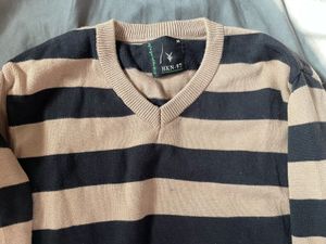 Striped V-Neck Sweater