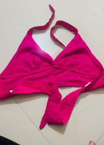 Pink Beachy Vibe Crop Top