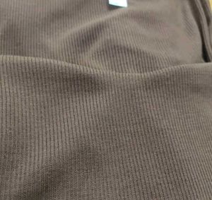 Brown Ribbed Top