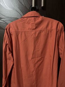 Dennis Lingwood Orange Cotton Shirt - Medium