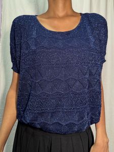 Navy blue stardust top