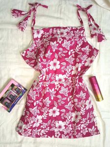 Floral Tie Up Short Kurti🌸