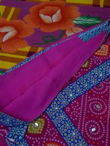 Jaipuri Saree Self Designed Mirror Work