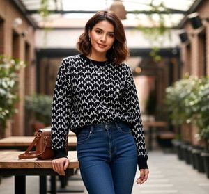 Stylish Black & White Sweater