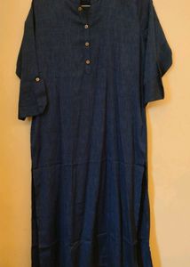 Navy Blue Pathani Kurti