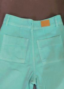 Turquoise wide leg Pants
