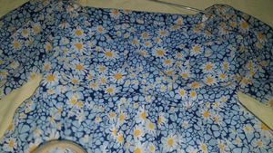 Blue Floral Midi Dress