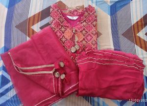 Straight Cut Women Dress With Dupatta Nd Palazzo