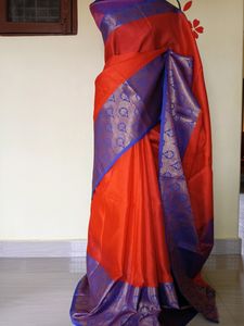 Beautiful Silk Saree with Blue Colour Zari work