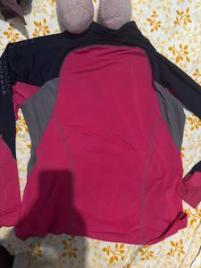 Pink &amp; Navy Zip-Up Pullover