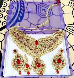 Golden Red Necklace Set