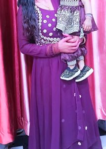 Floor Length Ethnic Gown With Dupatta